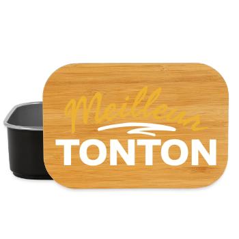 T-shirt with Best Humorous Uncle motif - Lunch Box - black - Front