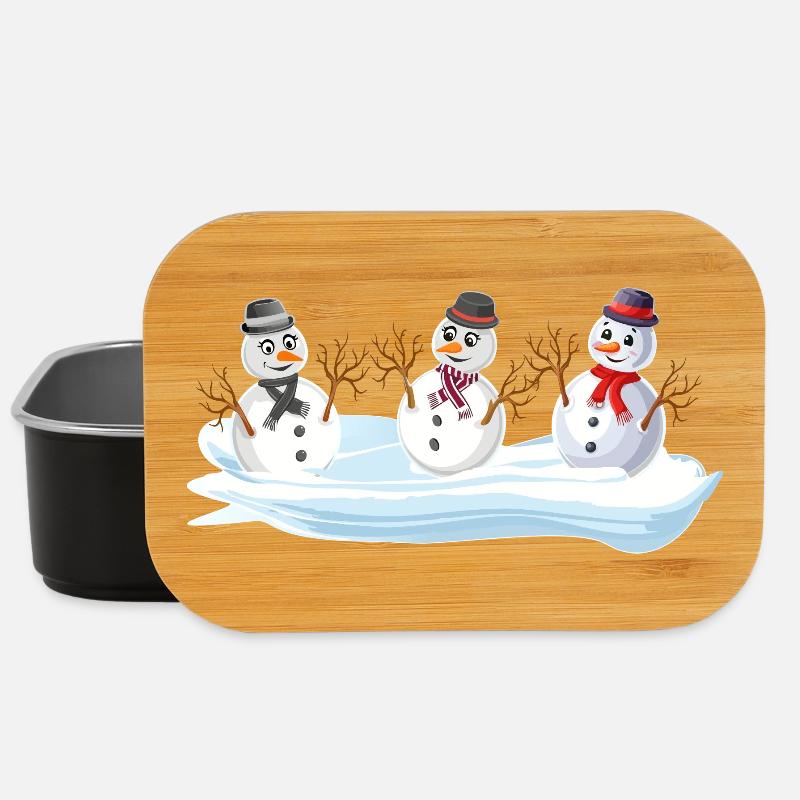 Snowmen - Snowman Christmas squad - Lunch Box - black