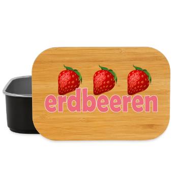 Strawberries - Lunch Box - black - Front