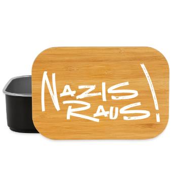 Nazis raus - Lunch Box - Schwarz - Vorne