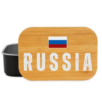 Russian flag, Russian pride - Lunch Box - black - Front