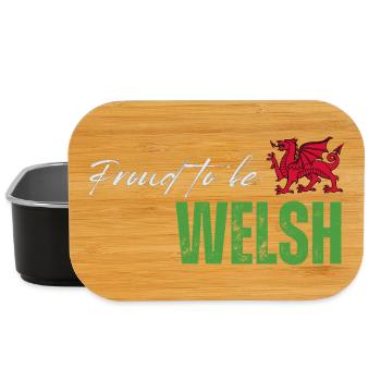 Fier gallois, j’adore le Pays de Galles - Boîte à goûter - noir - Devant