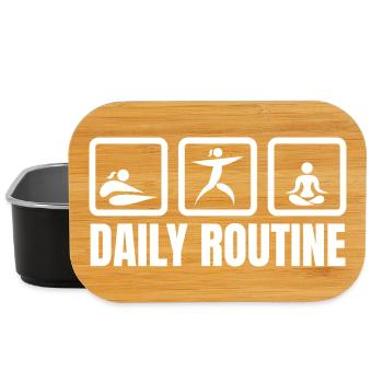 Yoga Lovers Daily Routine - Lunch Box - black - Front
