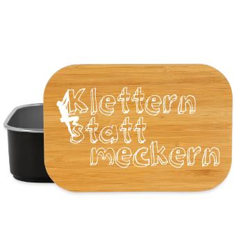 klettern statt meckern - Lunch Box - Schwarz - Vorne