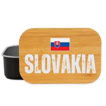 Slovak flag, Slovak patriot - Lunch Box - black - Front