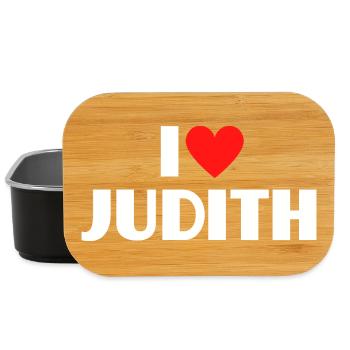 I love Judith Rotes Herz Romantischer Name Fan - Lunch Box - Schwarz - Vorne