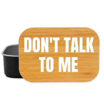 Don't Talk To Me Introvert Saying Funny - Lunch Box - black - Front