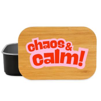 Chaos & Calm Contrast Design - Lunch Box - black - Front