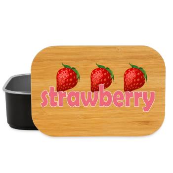 Fraise - Boîte à goûter - noir - Devant