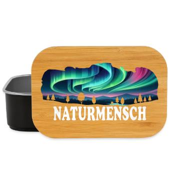 Nature Man Mountains Hiking - Lunch Box - black - Front