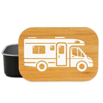 Wohnmobil Camping Kastenwagen Camper Caravan - Lunch Box - Schwarz - Vorne