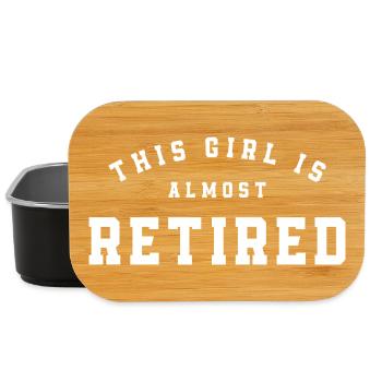 This Girl Is Almost Retired Funny Retirement  - Lunch Box - black - Front