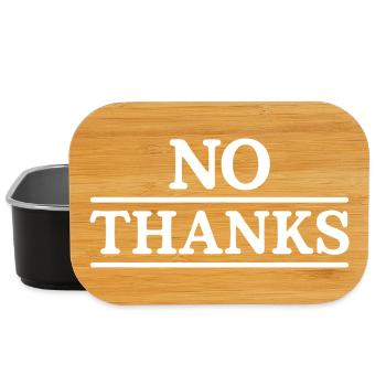 No Thanks - Lunch Box - Schwarz - Vorne