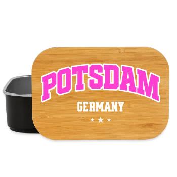 Potsdam Pink Retro Germany Lettering College - Lunch Box - black - Front