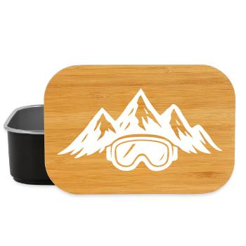 Icône de piste des montagnes de ski Ski Goggles - Boîte à goûter - noir - Devant