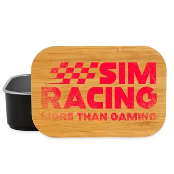 Sim Racing Neon Checkered Logo - Lunch Box - black - Front