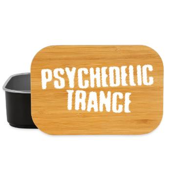 PsychoTrance Distressed Typography - Lunch Box - black - Front