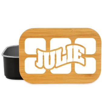 Julie comme nom - Boîte à goûter - noir - Devant