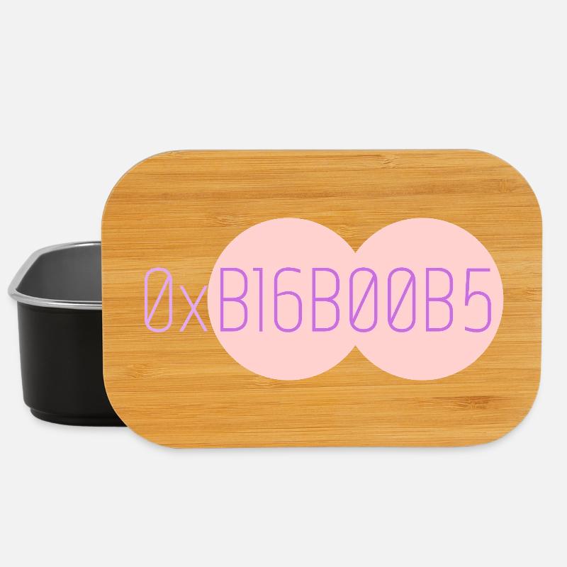 0xB16B00B5 Leetspeak - Lunch Box - black