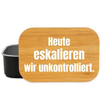 Today escalate uncontrollably - Lunch Box - black - Front