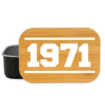 1971 Cadeau rétro 1971 - Boîte à goûter - noir - Devant