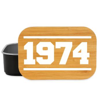 1974 Cadeau rétro 1974 - Boîte à goûter - noir - Devant