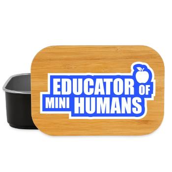 Educator Of Little Humans Teacher Funny Kids - Lunch Box - black - Front