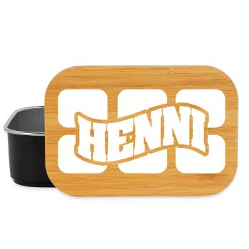 Geschenk für Henni - Lunch Box - Schwarz - Vorne