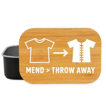 Mend Throw Away Sichtbare Reparatur - Lunch Box - Schwarz - Vorne
