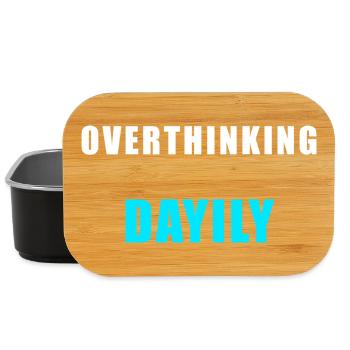 Overthinking Daily – Funny Humor Shirt - Lunch Box - black - Front