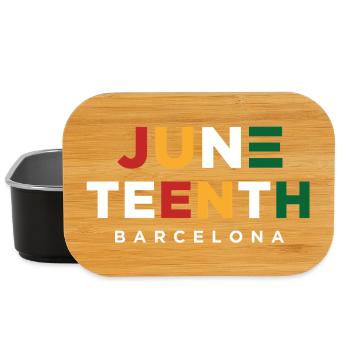 Bloc de couleurs de Juneteenth Barcelone - Boîte à goûter - noir - Devant