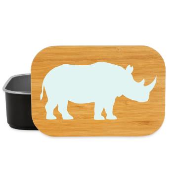 Pastell Rhino Silhouette - Lunch Box - Schwarz - Vorne