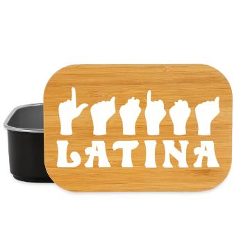 Latina Pride Hand Sign Artwork - Lunch Box - black - Front