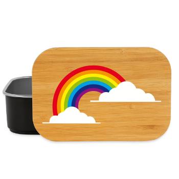 arc-en-ciel - Boîte à goûter - noir - Devant