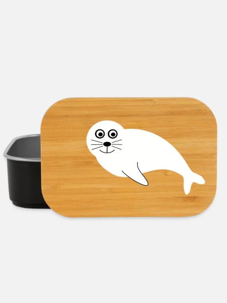 Seal Seal Animals Funny Gifts Christmas - Lunch Box - black