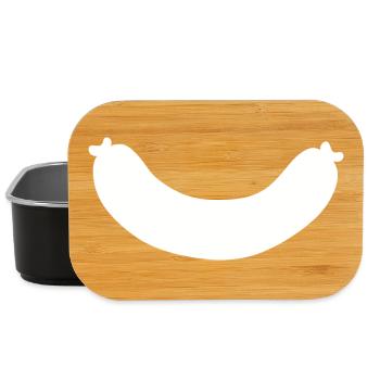 Sausage Butcher Shop Seller Template - Lunch Box - black - Front