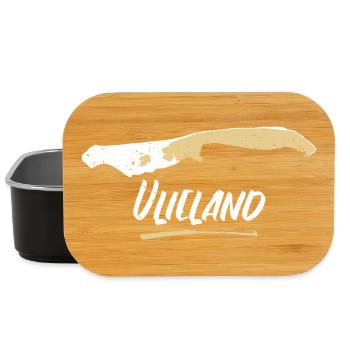 Vlieland | Vintage Carte Rétro - Boîte à goûter - noir - Devant