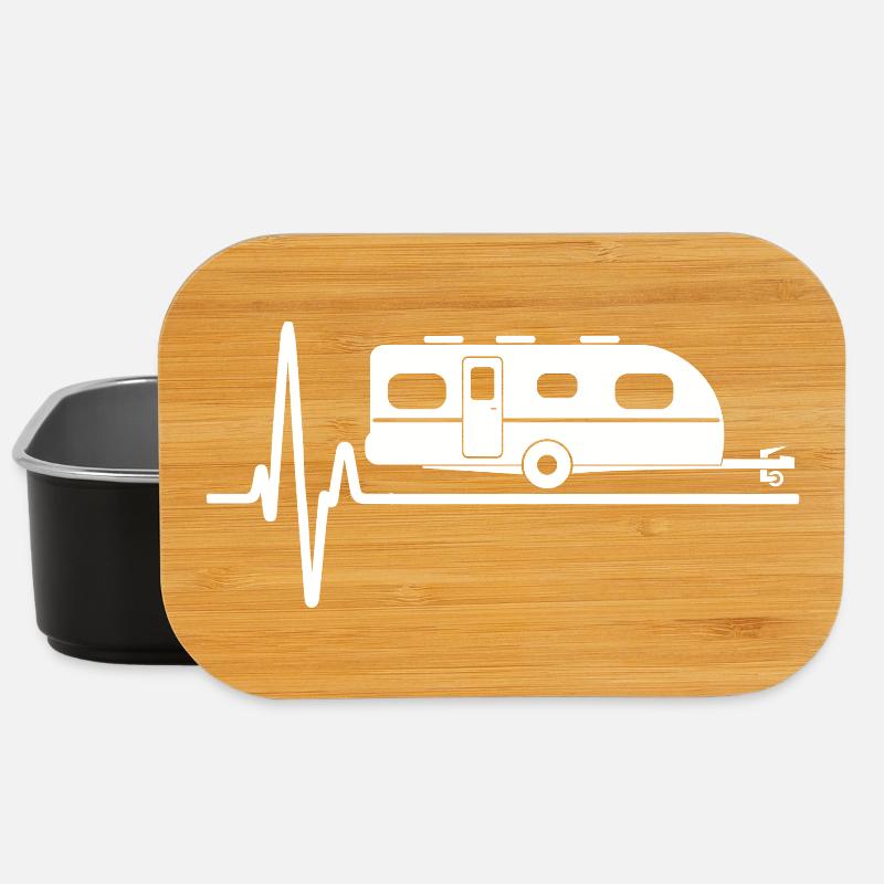Herzschlag Caravan Silhouette - Lunch Box - Schwarz