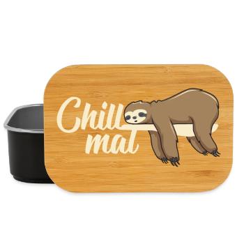 Drôle de chill times paresseux tout en se relaxant - Boîte à goûter - noir - Devant