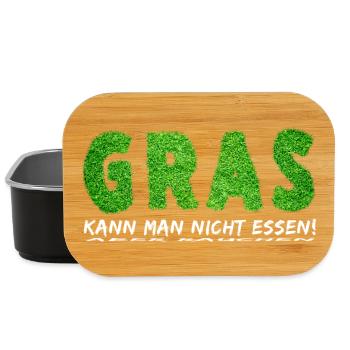 Gras kann man nicht esse! Aber rauchen - Lunch Box - Schwarz - Vorne