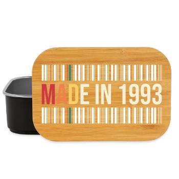 Born in 1993 Retro Barcode Tee - Lunch Box - black - Front