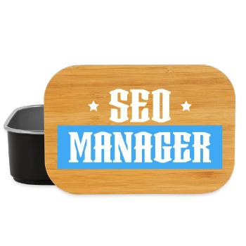 SEO Manager tshirt bleu noir - Boîte à goûter - noir - Devant