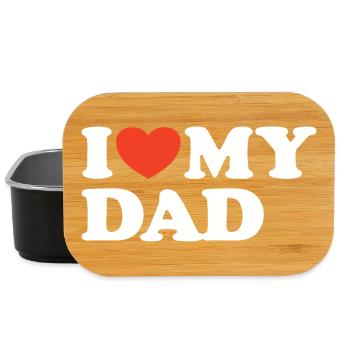 I love my Dad Heart Shirt - Lunch Box - black - Front