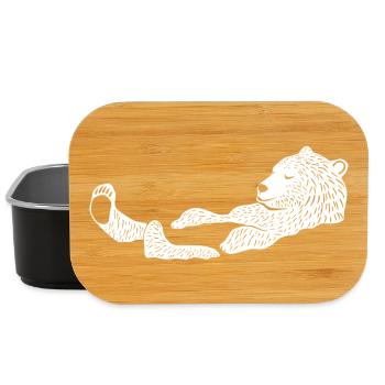 Polar Bear, the Swimmer - Lunch Box - black - Front
