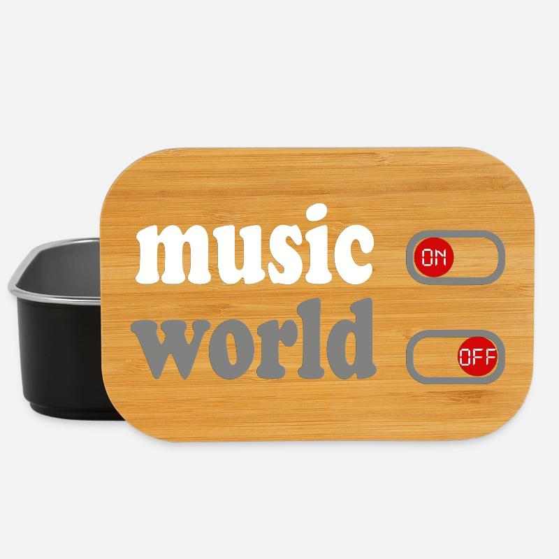 Échappez au Monde avec Style ''Music On, World Off - Boîte à goûter - noir