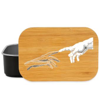 Fractal Hands Reach - Lunch Box - black - Front