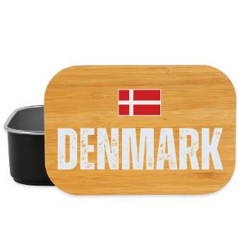 Drapeau du Danemark, fier danois - Boîte à goûter - noir - Devant
