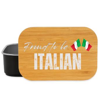 Fier d’être italien, j’adore l’Italie - Boîte à goûter - noir - Devant