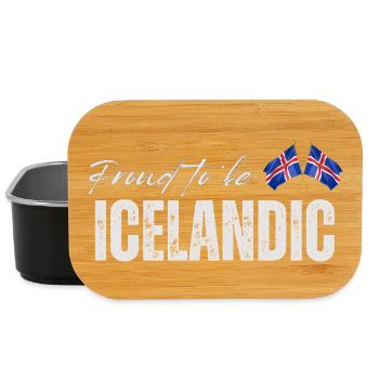 Fière d’Islandaise, j’adore l’Islande - Boîte à goûter - noir - Devant
