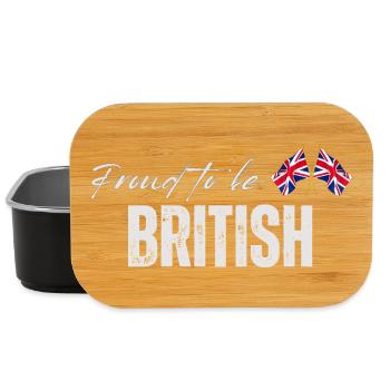 Proud British, I love the UK - Lunch Box - black - Front